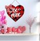 Front Door Hanging Sign Red and Black Valentines Day Wreath Be Mine Buffalo Plaid Heart Wooden Door Hanger Valentines Day Decorations for Wedding Home Room Outdoor Wall Decor